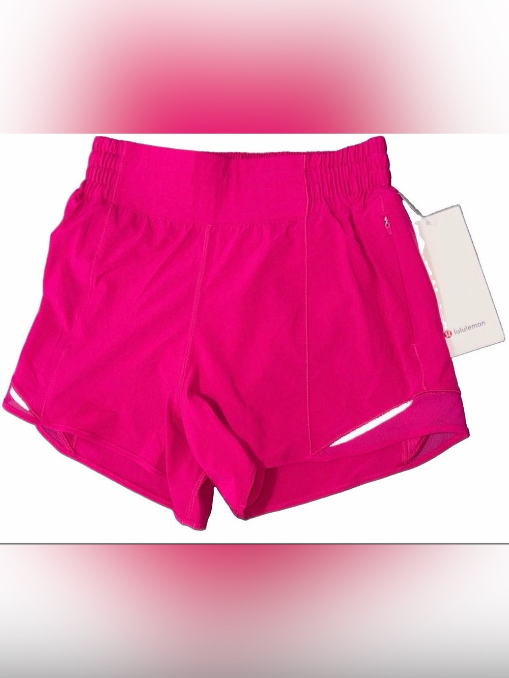 NWT LULULEMON SIZE 4 HOTTY HOT HIGH RISE 4โSHORT*LINED AUTHENTIC PINK FLARE $68